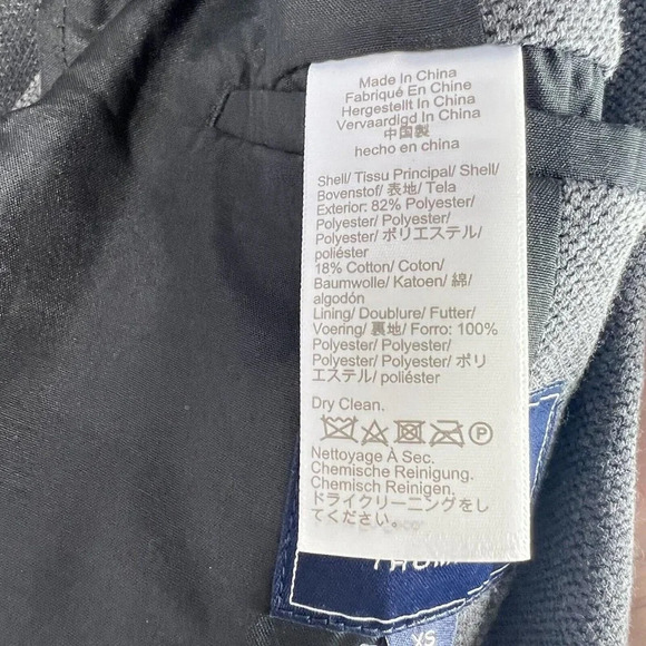 J. Crew Factory Mens Sz XS Thompson Two Button Knit Blazer Jacket Dark Gray NWT - Picture 7 of 9